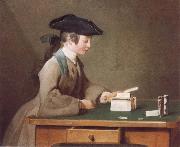 Jean Baptiste Simeon Chardin The House of Cards oil painting